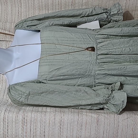 AURA midi dress green color size large - Picture 3 of 15